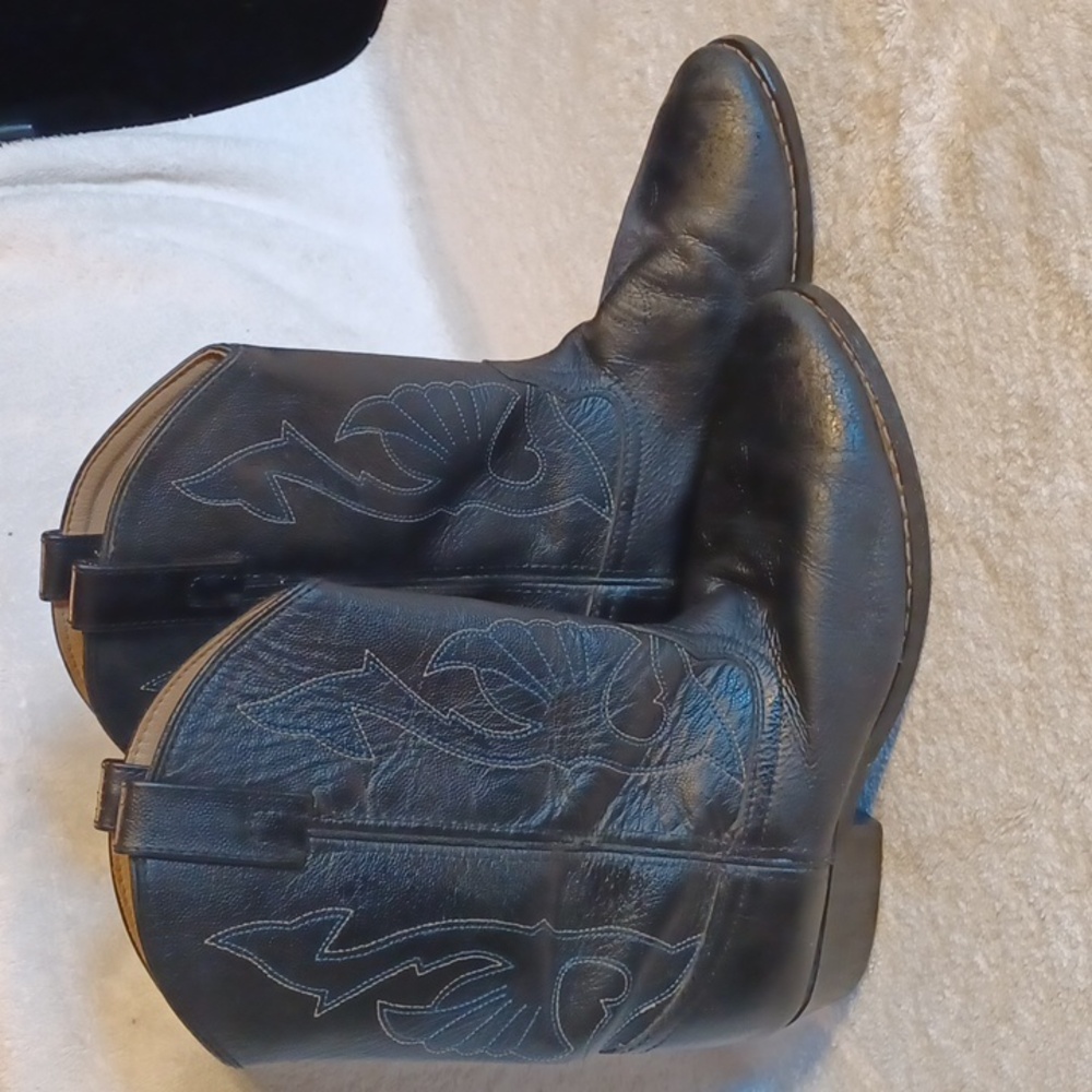 Vintage western boots Masterson black leather Men's size 6 D